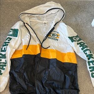 Green Bay Packers Colorblock Windbreaker Jacket